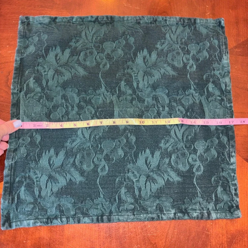 Crate & Barrel‎ | Vintage | Jacquard Floral Damask Cloth Napkins Set of 8 17x17